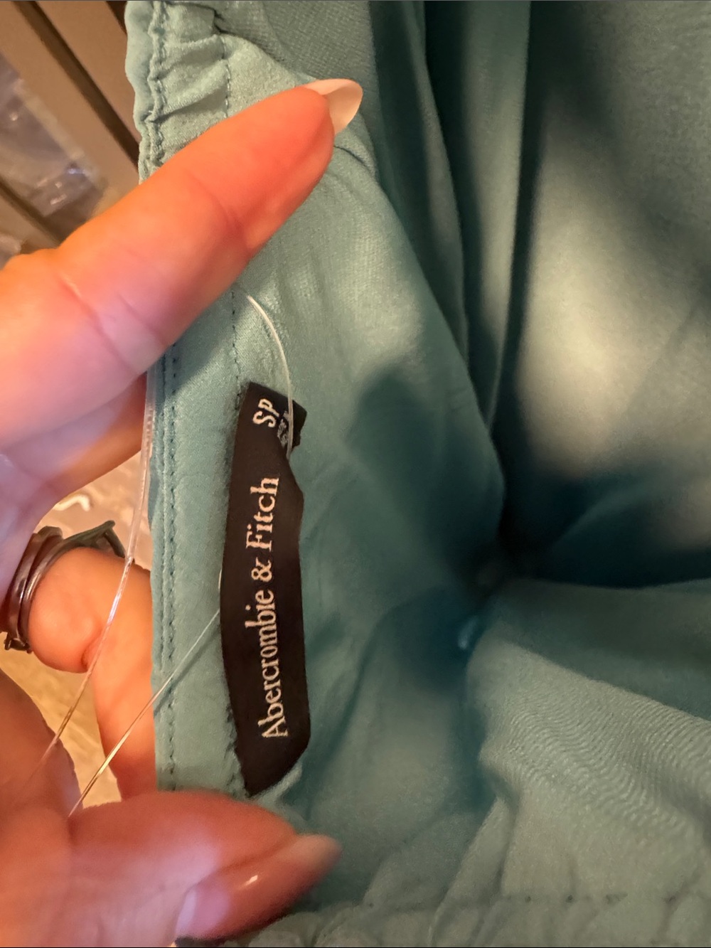 Abercrombie & Fitch Light Blue Two-Tone Maxi Slip Dress - Picture 5 of 7